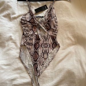 Nasty Gal Snake Cut Out Bodysuit